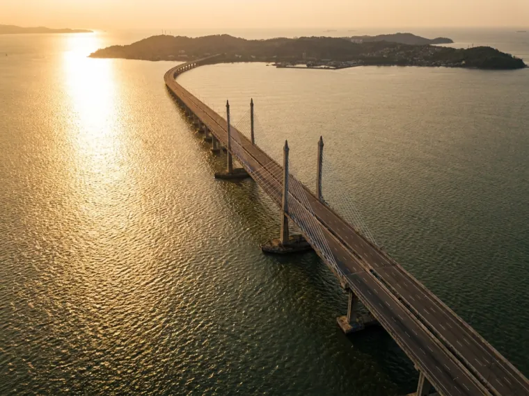 Penang Bridge from the air